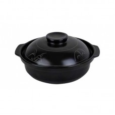 金华锂瓷陶瓷刻花黑砂锅  （9寸）