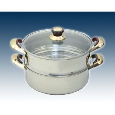 潮发蒸锅三层可叠复底 28cm